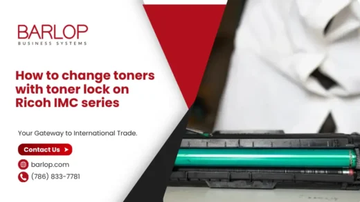 How to change toners with toner lock on Ricoh IMC series