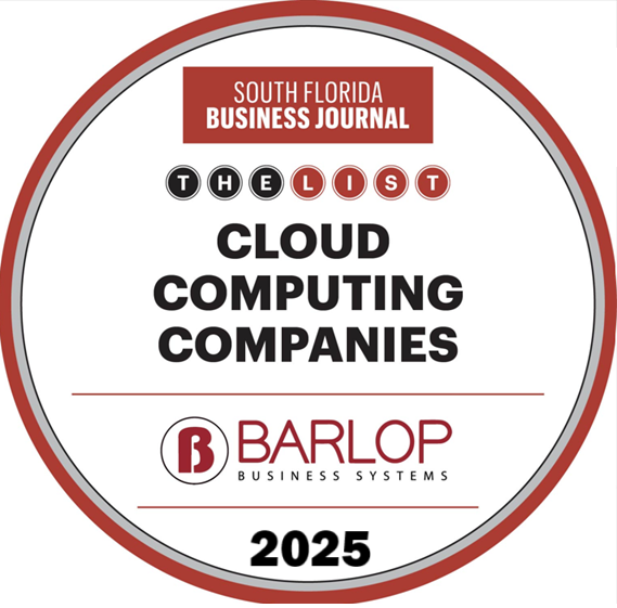 Barlop Recognized Again on South Florida Business Journal&rsquo;s Book of Lists as a Top Cloud Computing Company