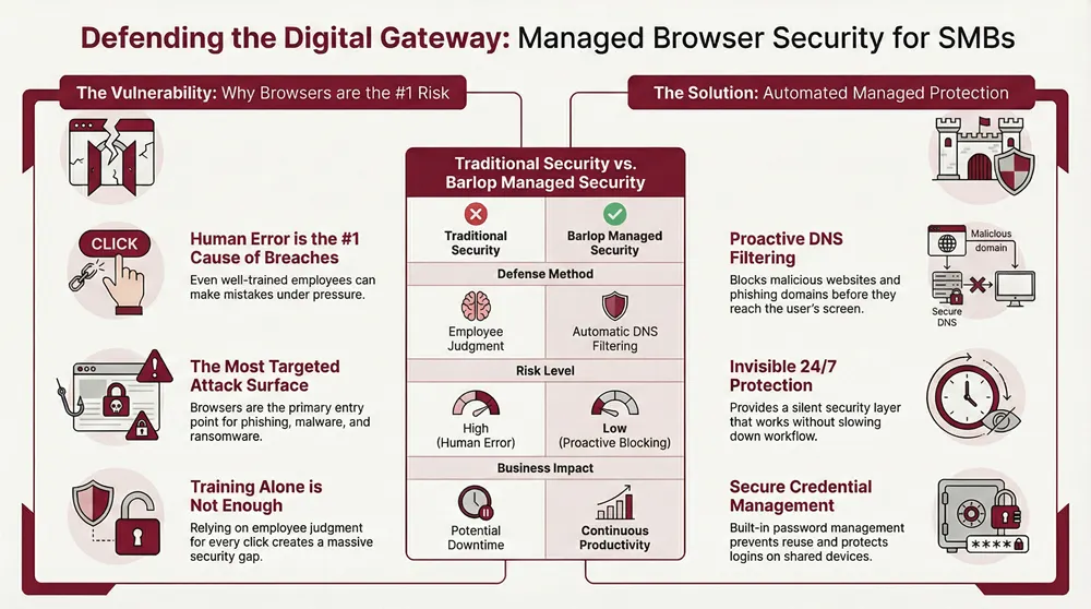 Infographic about Advanced Managed Browser Security